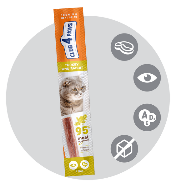 MEATY STICK FOR CATS TURKEY & RABBIT 5gr